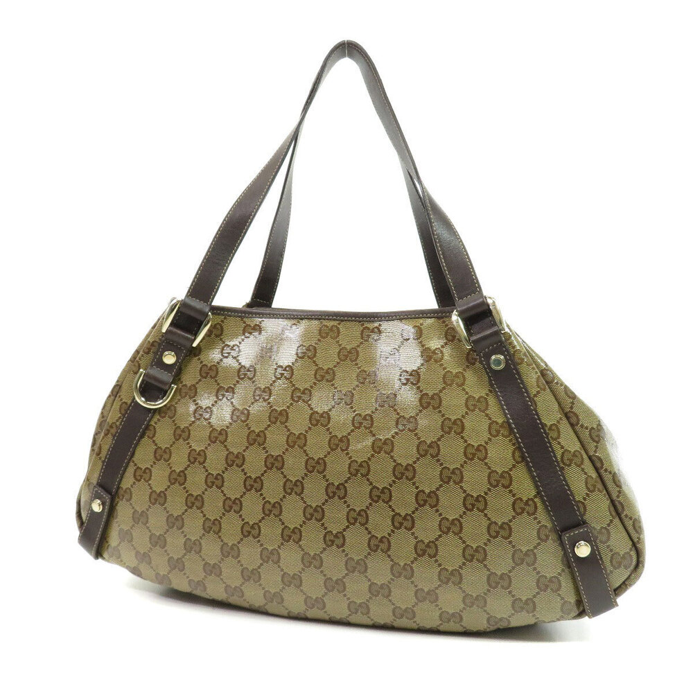 Gucci tote leather GG bag brown Abbey Crystal